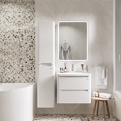 Grossman Тумба с раковиной Адель 60 подвесная белая – фотография-2